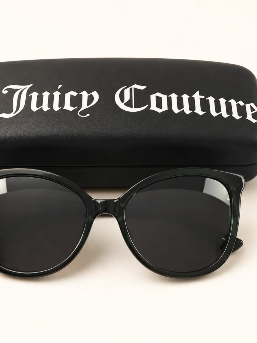 Juicy Couture JU 620/G/S Black Cat Eye Sunglasses With Case